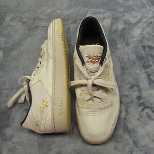Reebok x Looney Tunes Mens 9 Shoes Cream Casual Sneakers‎ Collab Lightly Used